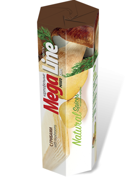 Чипсы картофельные MEGALINE с грибами 100г*20 Чипсы картофельные MEGALINE с грибами 100г*20